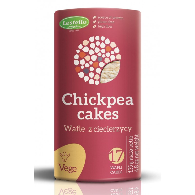 WAFLE Z CIECIERZYCY BEZGLUTENOWE 135 g - LESTELLO