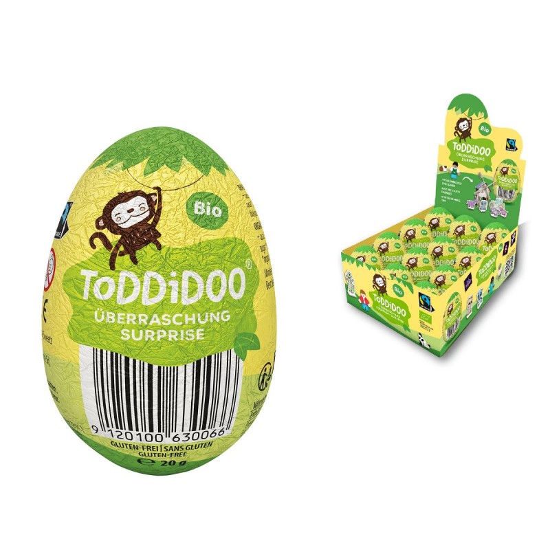 JAJKO NIESPODZIANKA CZEKOLADOWE FAIR TRADE BEZGLUTENOWE BIO 20 g - TODDIDOO