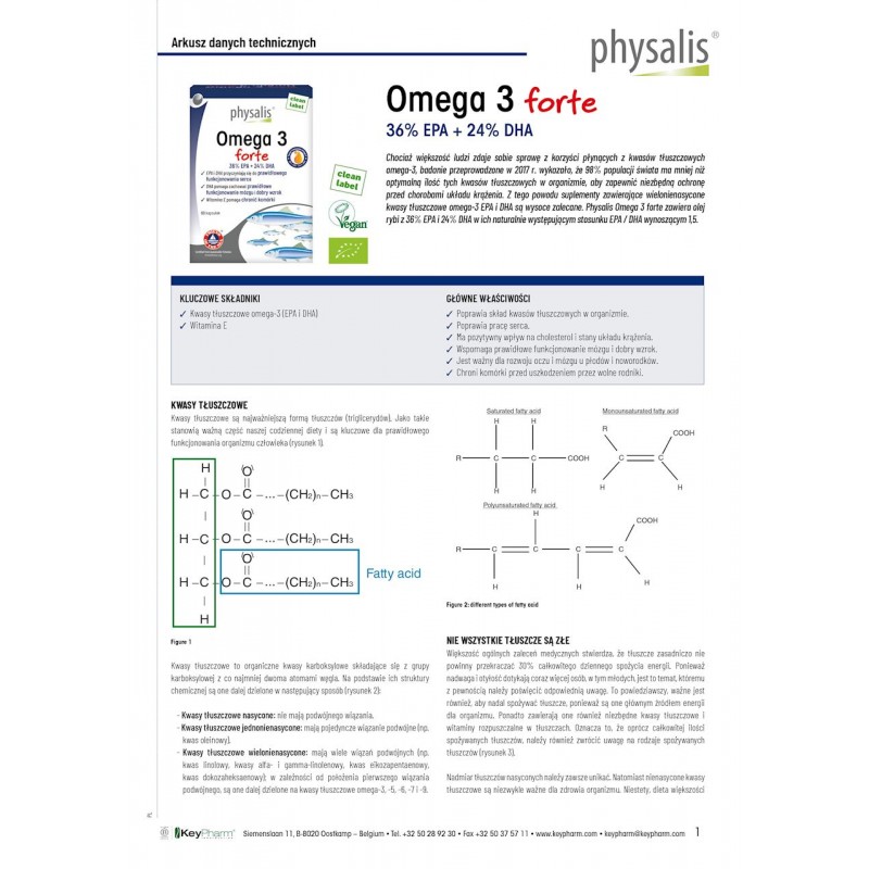 OMEGA-3 FORTE 60 KAPSUŁEK - PHYSALIS
