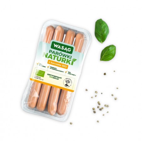 PARÓWKI Z KURCZAKA BIO 150 g - WASĄG (NA ZAMÓWIENIE)