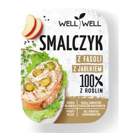 SMALCZYK WEGAŃSKI Z FASOLI Z JABŁKIEM 125 g - WELL WELL