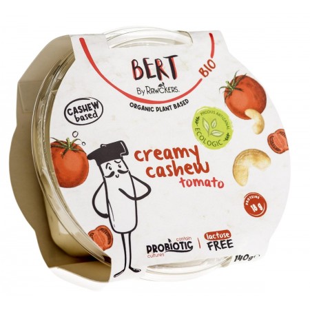WEGAŃSKA ALTERNATYWA SERKA ŚMIETANKOWEGO Z ORZECHÓW NERKOWCA I POMIDORÓW BIO 140 g - BERT