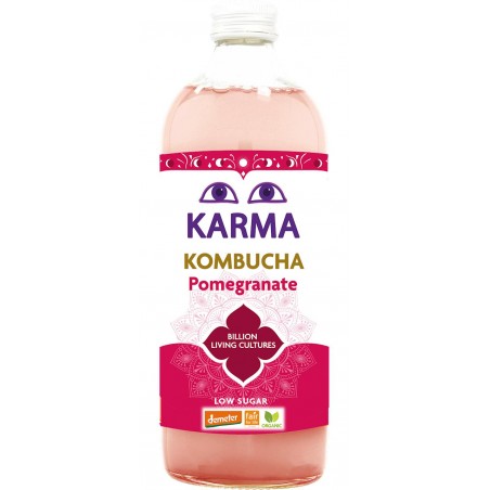 KOMBUCHA Z GRANATEM NISKA ZAWARTOŚĆ CUKRÓW FAIR FOR LIFE DEMETER BIO 1 L - KARMA KOMBUCHA