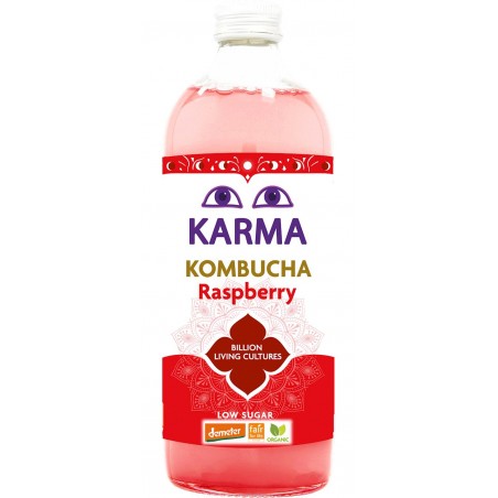 KOMBUCHA O SMAKU MALINOWYM FAIR FOR LIFE DEMETER BIO 1 L - KARMA KOMBUCHA