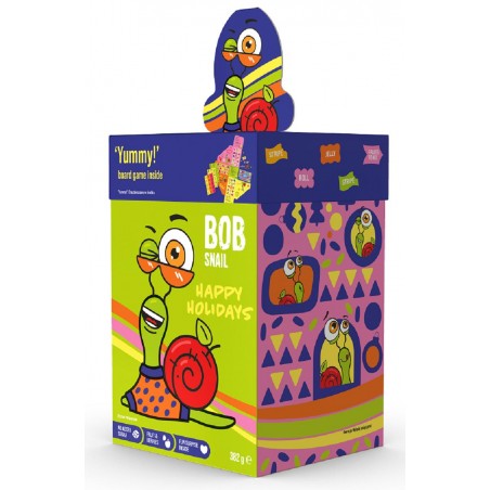 ZESTAW ŚWIĄTECZNY - PRZEKĄSKI I GALARETKI OWOCOWE Z ZABAWKĄ I NAKLEJKĄ BEZGLUTENOWE 382 g - BOB SNAIL (PRODUKT SEZONOWY)