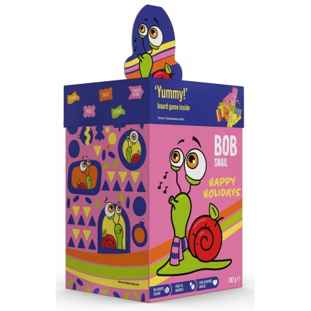 ZESTAW ŚWIĄTECZNY - PRZEKĄSKI I GALARETKI OWOCOWE Z ZABAWKĄ I NAKLEJKĄ BEZGLUTENOWE 382 g - BOB SNAIL (PRODUKT SEZONOWY)