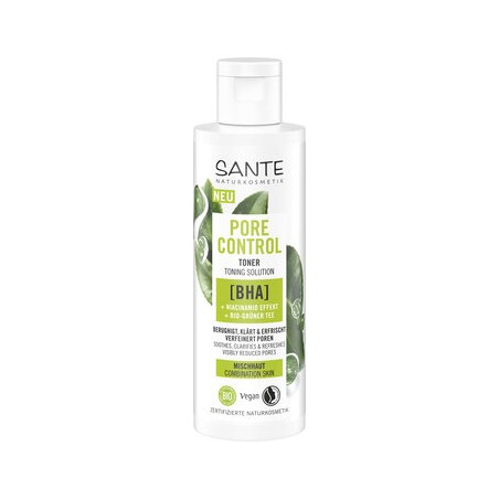 TONIK DO TWARZY KONTROLA PORÓW Z KWASEM BHA I ZIELONĄ HERBATĄ ECO 125 ml - SANTE