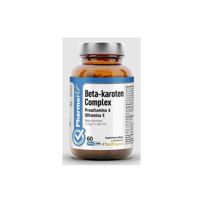 BETA-KAROTEN COMPLEX BEZGLUTENOWY 60 KAPSUŁEK - PHARMOVIT (CLEAN LABEL)