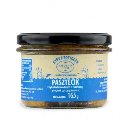 PASZTECIK Z RYB SŁODKOWODNYCH Z ŻURAWINĄ BEZGLUTENOWY 165 g - SMOLIN FISH (NA ZAMÓWIENIE)