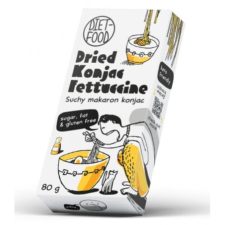 MAKARON (SUCHY KONJAC) FETTUCCINE BEZGLUTENOWY 80 g - DIET-FOOD