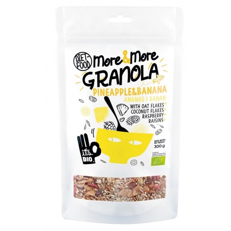GRANOLA Z ANANASEM I BANANEM BIO 300 g - DIET-FOOD (MORE & MORE)
