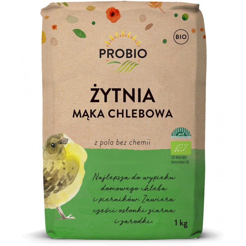MĄKA ŻYTNIA CHLEBOWA TYP 720 BIO 1 kg - PROBIO