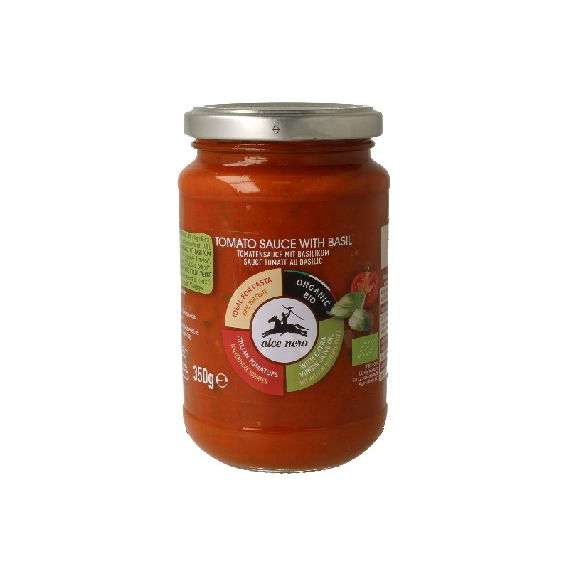 SOS POMIDOROWY Z BAZYLIĄ BIO 350 g - ALCE NERO