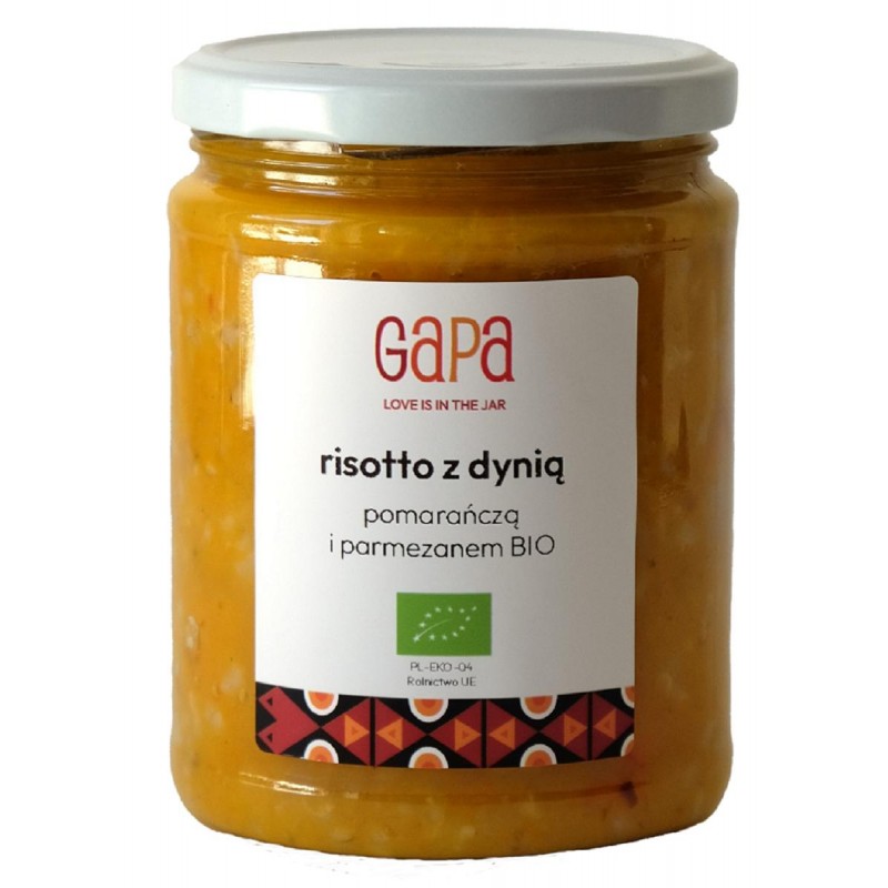 RISOTTO Z DYNIĄ, POMARAŃCZĄ I PARMEZANEM BIO 450 g - GAPA