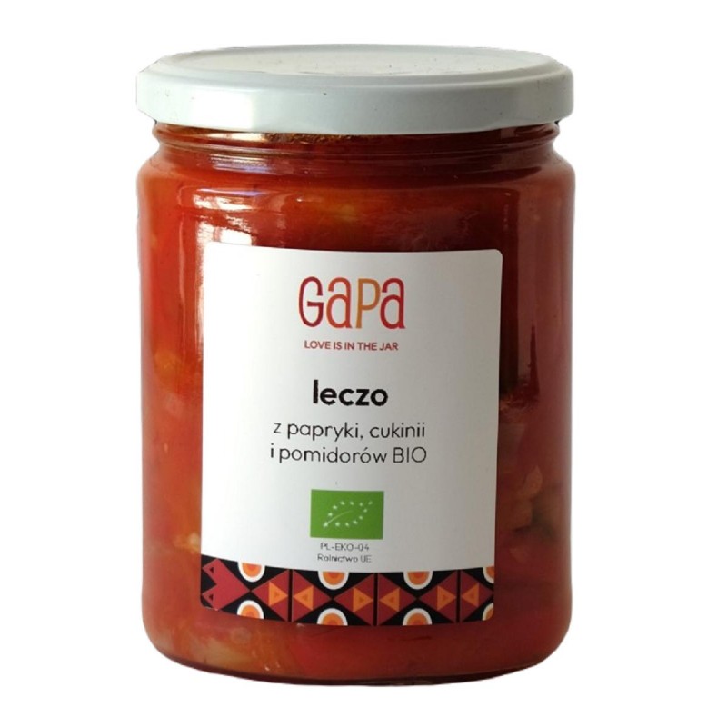 LECZO Z POMIDORÓW, PAPRYKI I CUKINII BIO 450 g - GAPA