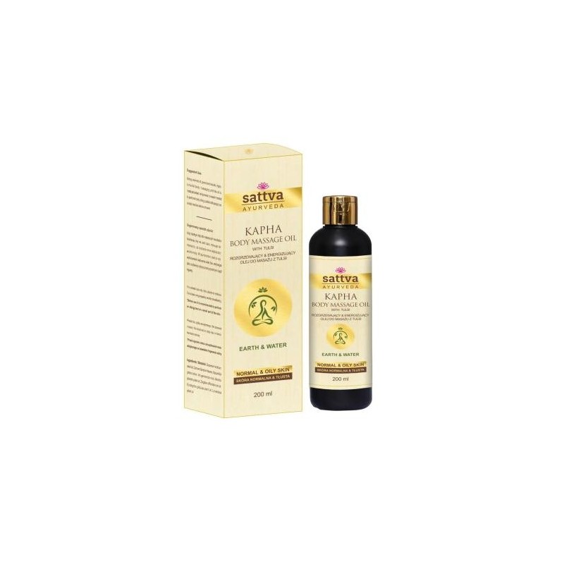 OLEJ DO MASAŻU ROZGRZEWAJĄCY I ENERGIZUJĄCY Z TULSI 200 ml - SATTVA (AYURVEDA)