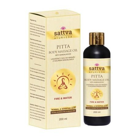 OLEJ DO MASAŻU ŁAGODZĄCY Z OLEJKIEM SANDAŁOWCA 200 ml - SATTVA (AYURVEDA)