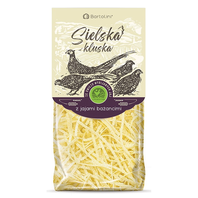 MAKARON (Z JAJ BAŻANCICH) KRAJANKA BIO 250 g - BARTOLINI (SIELSKA KLUSKA)