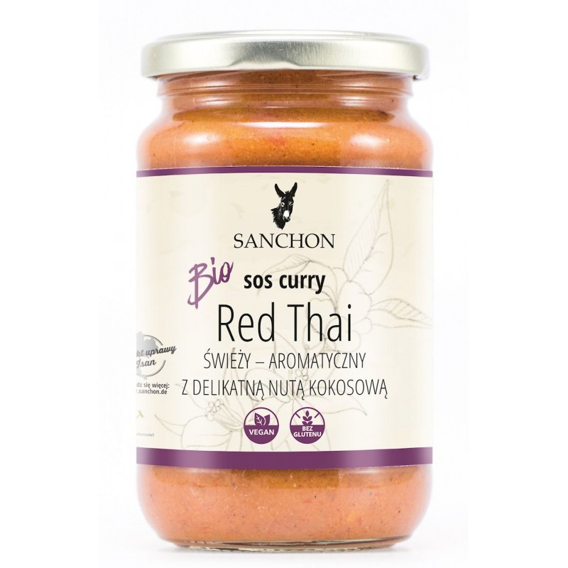 SOS CURRY RED THAI BEZGLUTENOWY BIO 340 g - SANCHON