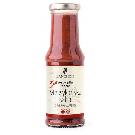 SOS MEKSYKAŃSKA SALSA BEZGLUTENOWY BIO 210 ml - SANCHON