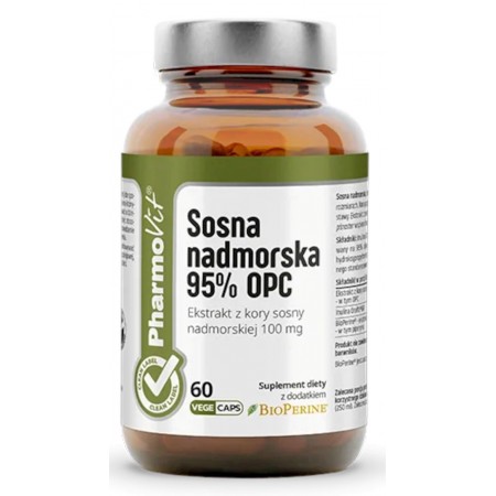 SOSNA NADMORSKA EKSTRAKT 95% OPC BEZGLUTENOWY 60 KAPSUŁEK - PHARMOVIT (CLEAN LABEL)
