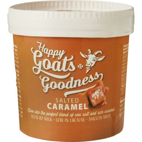 LODY O SMAKU KARMELOWYM Z SOSEM SŁONY KARMEL (Z KOZIEGO MLEKA) BIO 200 ml - HAPPY GOATS GOODNESS