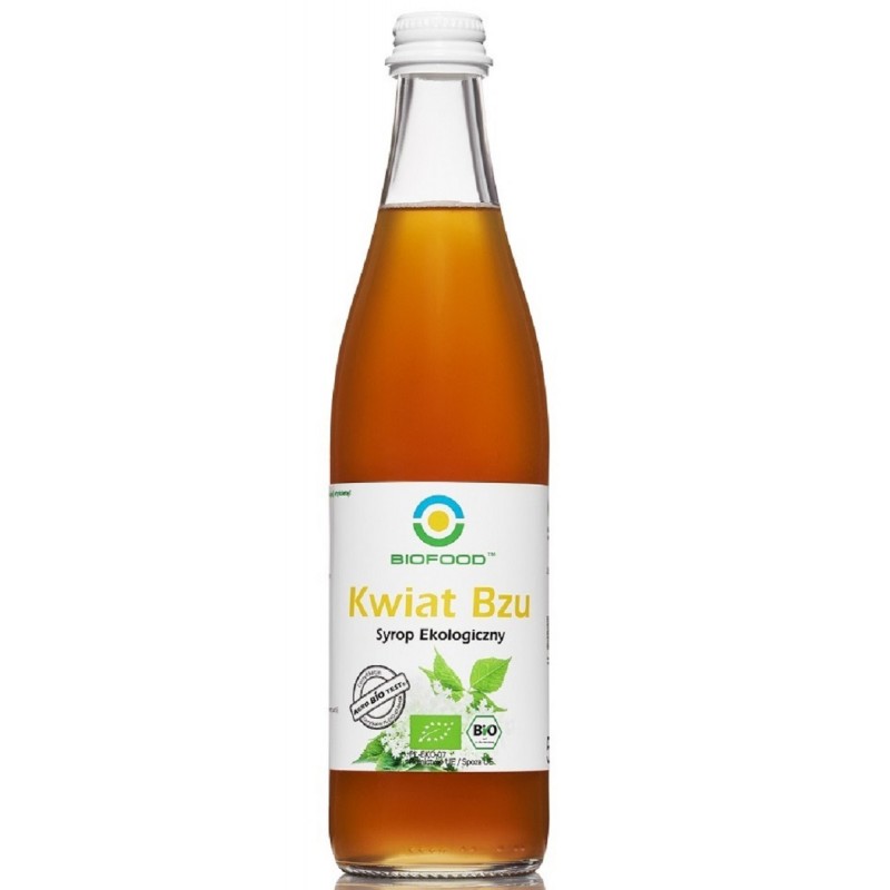 SYROP Z KWIATÓW CZARNEGO BZU BEZGLUTENOWY BIO 500 ml - BIOFOOD