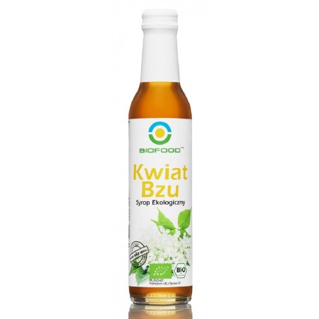 SYROP Z KWIATÓW CZARNEGO BZU BEZGLUTENOWY BIO 250 ml - BIOFOOD