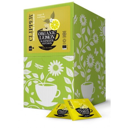 HERBATKA Z IMBIREM I CYTRYNĄ BIO (250 x 2,5 g) 625 g - CLIPPER