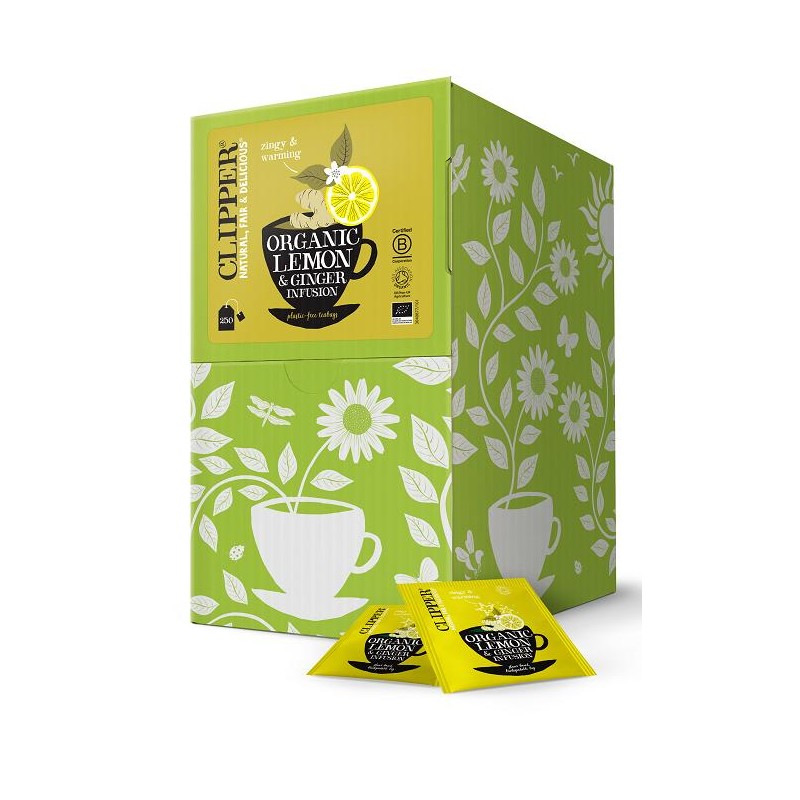 HERBATKA Z IMBIREM I CYTRYNĄ BIO (250 x 2,5 g) 625 g - CLIPPER