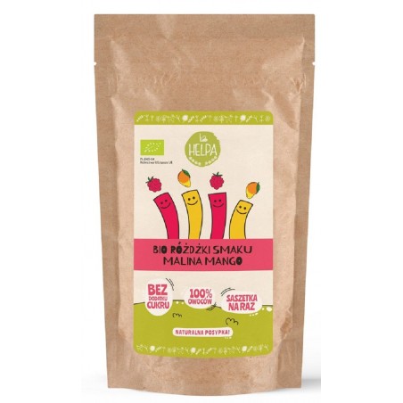 RÓŻDŻKI SMAKU MIX MALINA - MANGO (LIOFILIZOWANE OWOCE) BIO (10 x 2 g) 20 g - HELPA