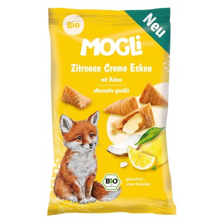 ROŻKI Z KREMEM KOKOSOWO - CYTRYNOWYM BEZGLUTENOWE BIO 30 g - MOGLI