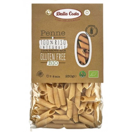 MAKARON (RYŻOWY RAZOWY) PENNE BEZGLUTENOWY BIO 250 g - DALLA COSTA