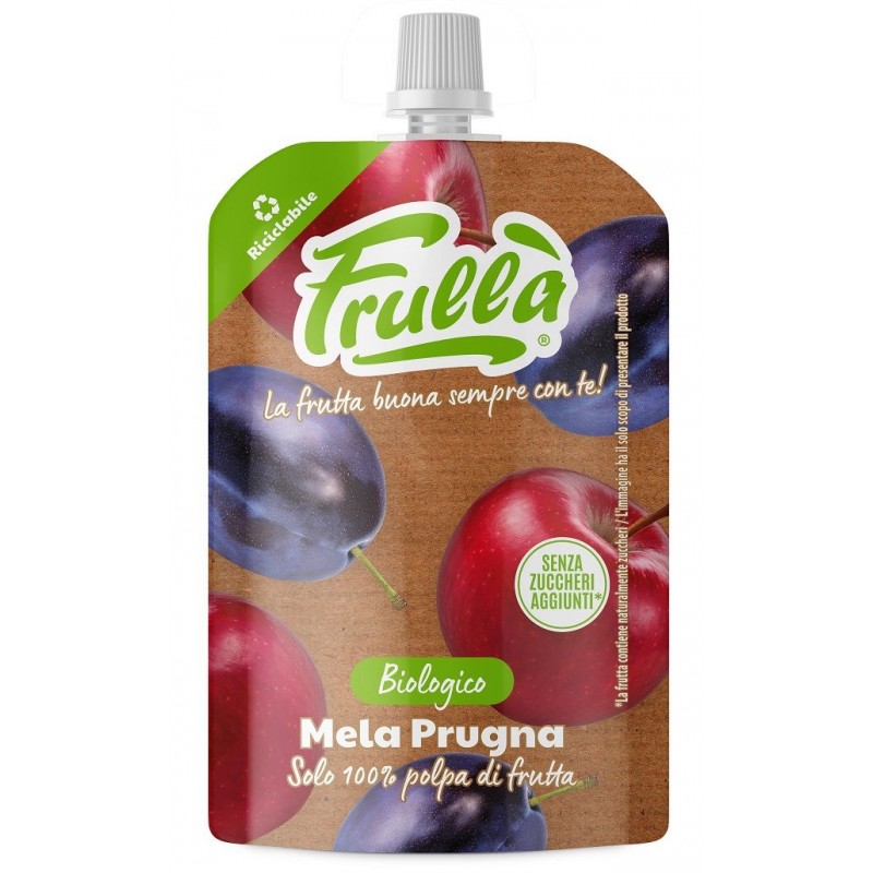 MUS JABŁKO - ŚLIWKA BEZ DODATKU CUKRÓW BIO 100 g - NATURA NUOVA