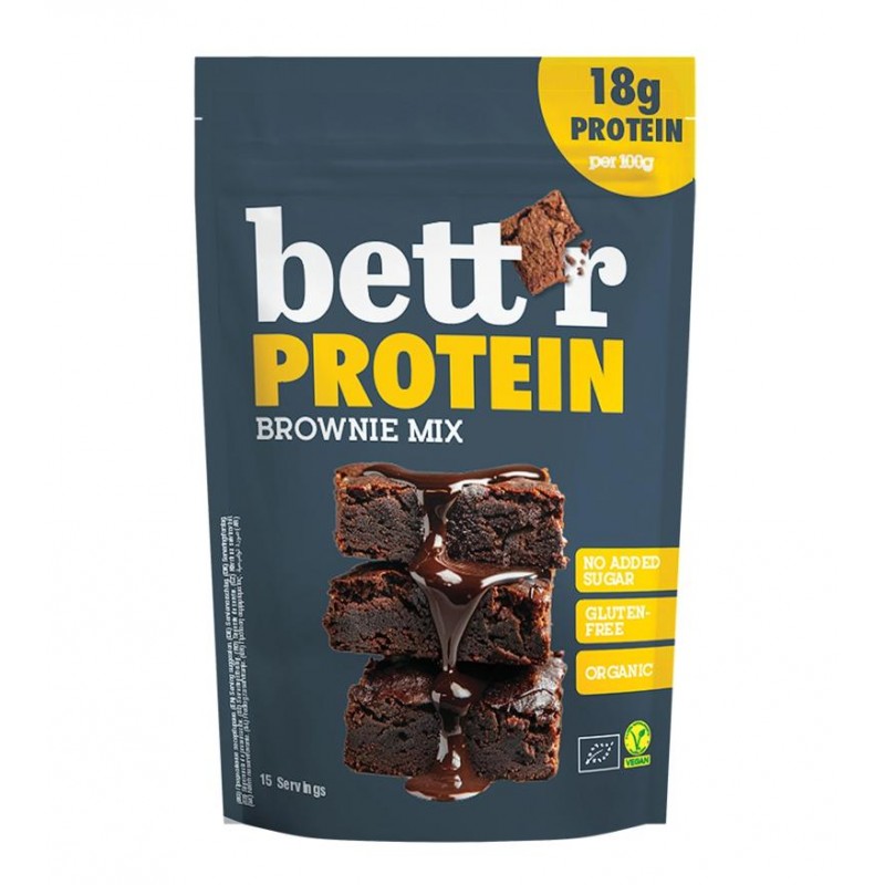 MIESZANKA NA BROWNIE PROTEINOWE BEZ DODATKU CUKRÓW BEZGLUTENOWA BIO 400 g - BETT'R