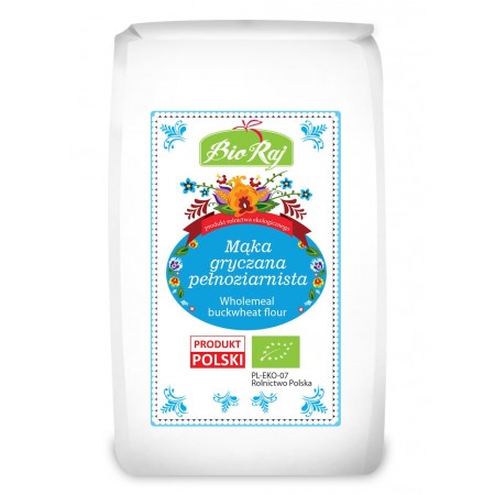 MĄKA GRYCZANA PEŁNOZIARNISTA BIO (POLSKA) 600 g - BIO RAJ