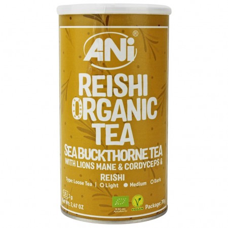 HERBATKA ROKITNIKOWA REISHI + LION'S MANE + CORDYCEPS BIO 70 g - ANI