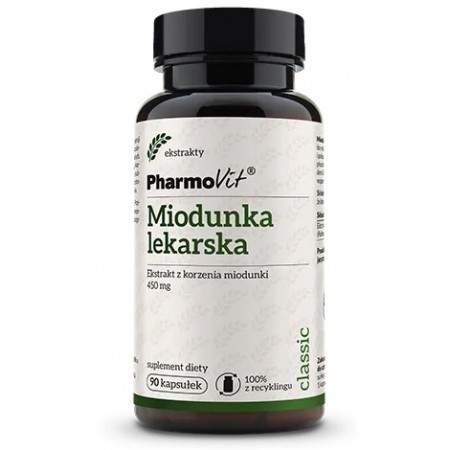 MIODUNKA LEKARSKA EKSTRAKT (450 mg) BEZGLUTENOWY 90 KAPSUŁEK - PHARMOVIT (CLASSIC)