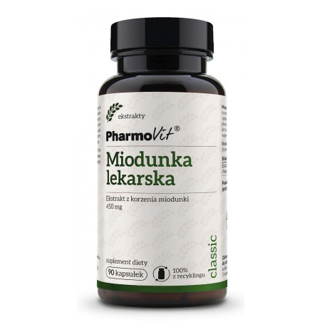 MIODUNKA LEKARSKA EKSTRAKT (450 mg) BEZGLUTENOWY 90 KAPSUŁEK - PHARMOVIT (CLASSIC)