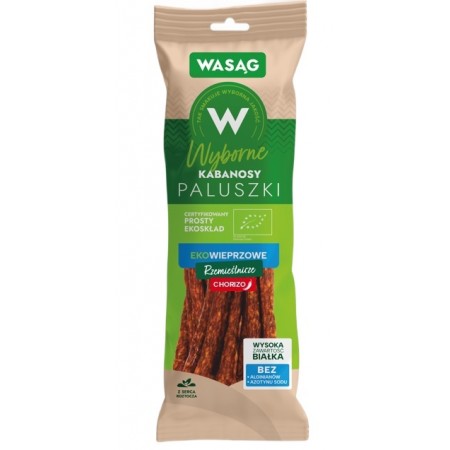 KABANOSY RZEMIEŚLNICZE CHORIZO BIO 90 g - WASĄG (Z PÓŁKI)
