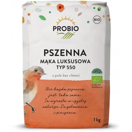 MĄKA PSZENNA LUKSUSOWA TYP 550 BIO 1 kg - PROBIO