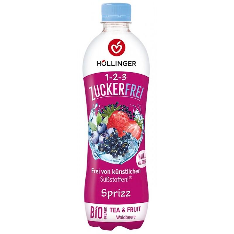 NAPÓJ GAZOWANY O SMAKU OWOCÓW LEŚNYCH BEZ CUKRU BIO 500 ml - HOLLINGER