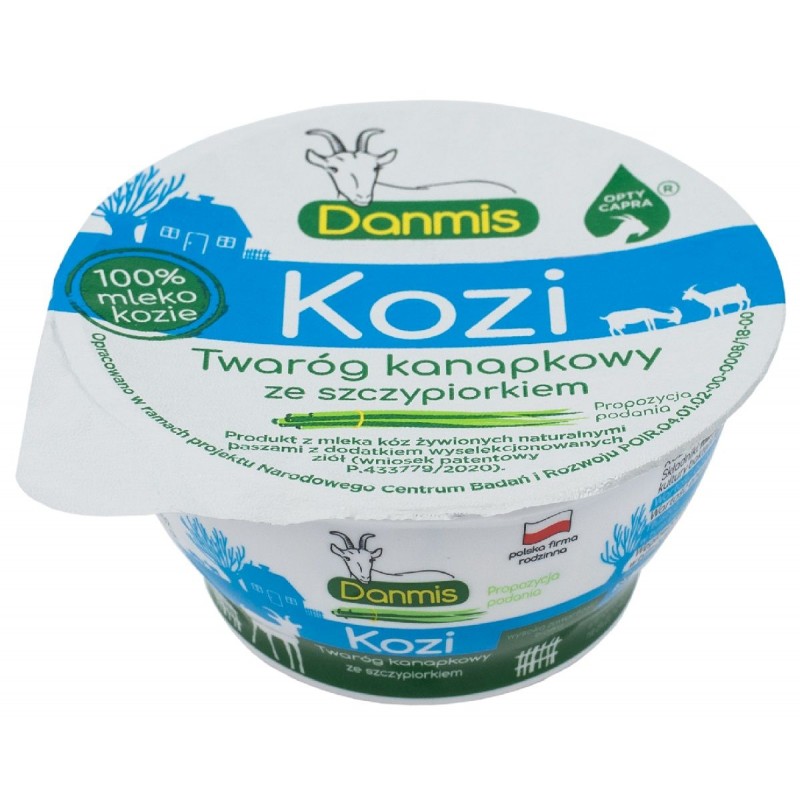 KOZI TWARÓG KANAPKOWY ZE SZCZYPIORKIEM 150 g - DANMIS