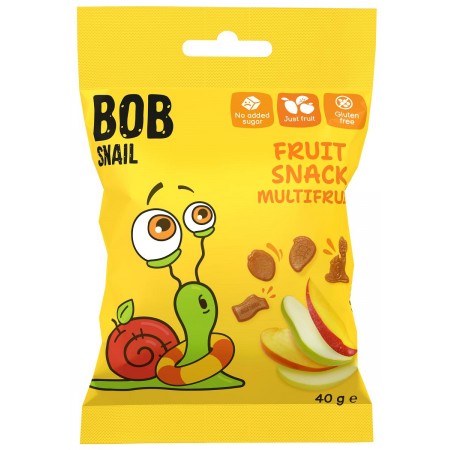 ŻELKI WIELOOWOCOWE BEZ ŻELATYNY BEZGLUTENOWE 40 g - BOB SNAIL
