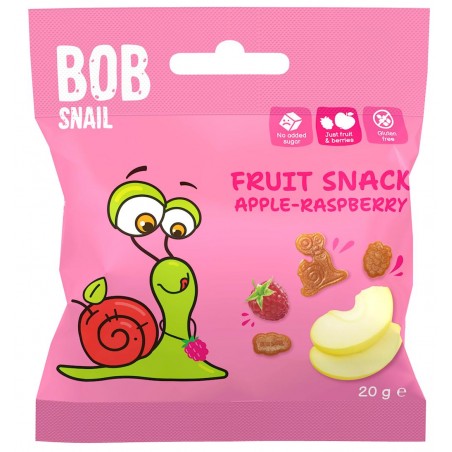 ŻELKI JABŁKO - MALINA BEZ ŻELATYNY BEZGLUTENOWE 20 g - BOB SNAIL
