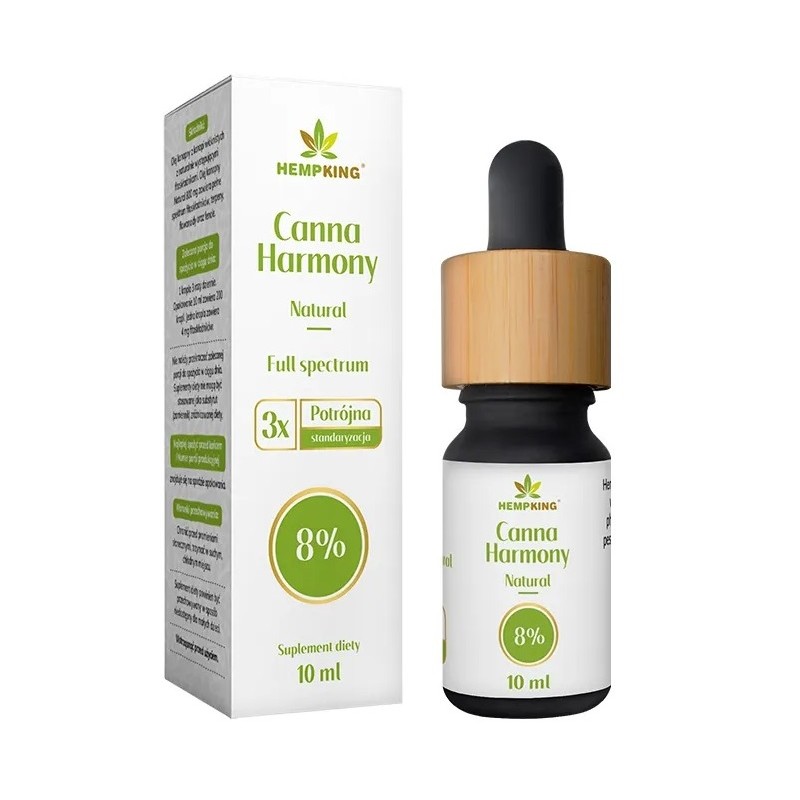 OLEJ KONOPNY 8 % (800 mg FITOSKŁADNIKÓW) 10 ml - HEMPKING