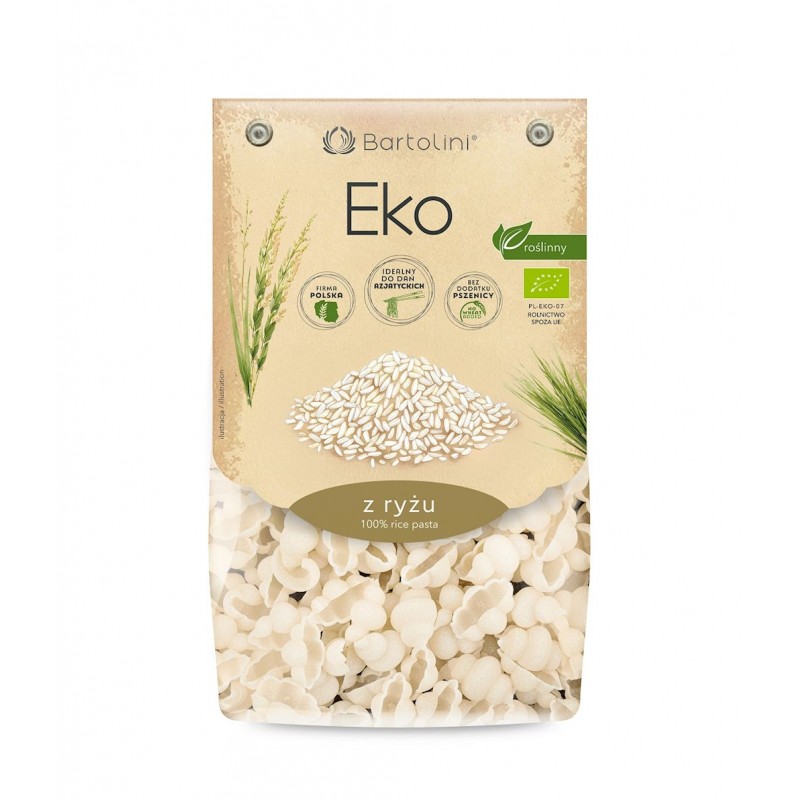 MAKARON (RYŻOWY) MUSZELKI BIO 250 g - BARTOLINI