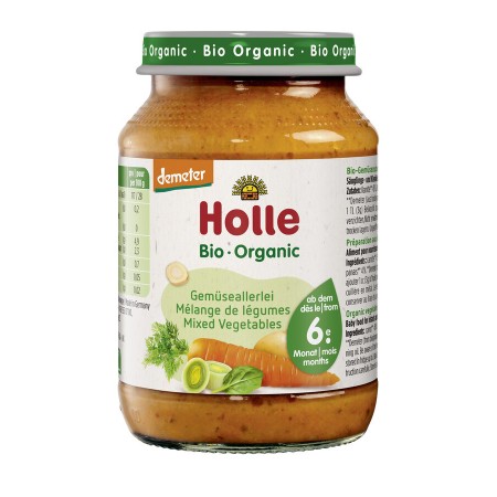 PRZECIER WARZYWNY BEZGLUTENOWY OD 6 MIESIĄCA DEMETER BIO 190 g - HOLLE