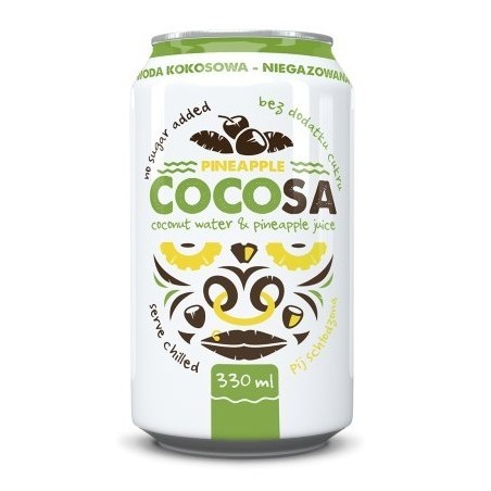 WODA KOKOSOWA Z SOKIEM Z ANANASA 330 ml - DIET-FOOD (COCOSA)