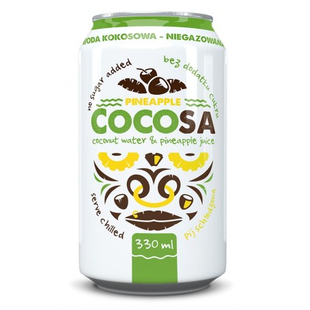 WODA KOKOSOWA Z SOKIEM Z ANANASA 330 ml - DIET-FOOD (COCOSA)